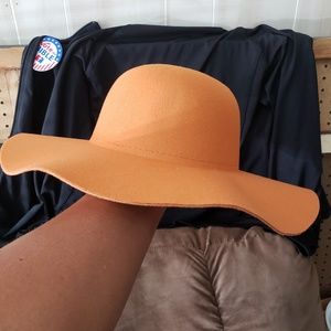 Mustard wide brim hat